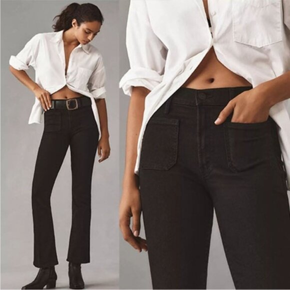 MOTHER THE HUSTLER PATCH POCKET ANKLE FRAY JEANS STRETCH DENIM NOT GUILTY sz 29 - Picture 1 of 10